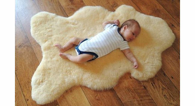 MILABERT GENUINE MEDICAL SHEEPSKIN RUG - NATURAL SOFT WOOL - ANTIBACTERIAL - BABY CARE - NURSING