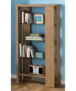 milan 5 Tier Oak Effect Shelving Unit