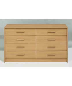 8 Drawer Bedroom Chest - Oak Finish