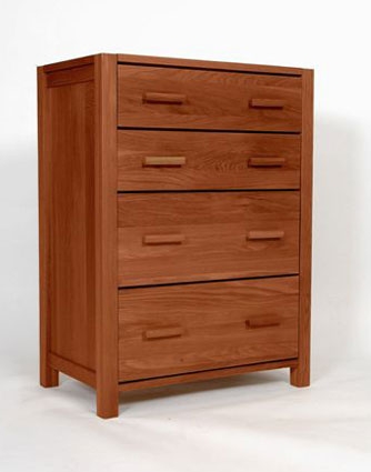 milan Dark Oak 4 Drawer Chest of Drawers -