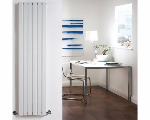 Milano Capri - White Vertical Flat Panel Designer Radiator 1600mm x 354mm - Vertical Column Rad - Luxury Central Heating Radiators - Fixing Brackets included - 15 YEAR GUARANTEE!