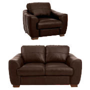 regular sofa & armchair, chocolate