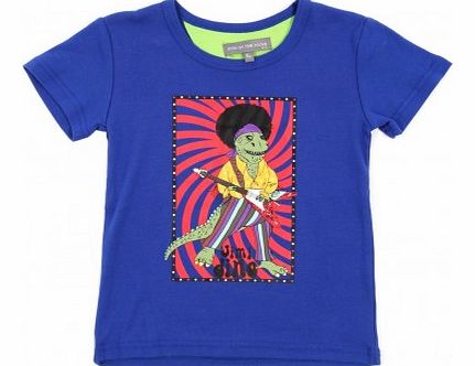 Jimi Dino T-shirt - Royal blue `2 years