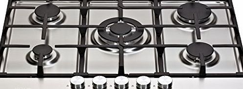 Millar  SH7051S 70cm Built-in 5 Burner Stainless Steel Gas Hob / Cooktop with FFD