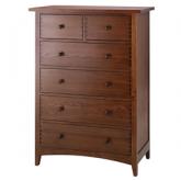 6 Drawer Chest Walnut