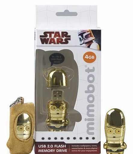 MIMOBOT Star Wars 8 GB USB 2.0 Flash Drive - C3PO