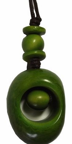 Inka Fair Trade Tagua Pendant Necklace Green