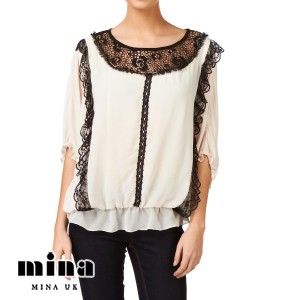 Tops - Mina Diego Blouse Top - Beige