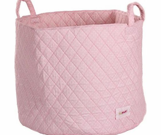 Minene UK LTD Minene Storage Basket with White Polka Dot (Large, Pink)