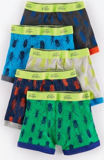 Mini Boden 5 Pack Boxers Bugs Mini Boden, Bugs 35023530