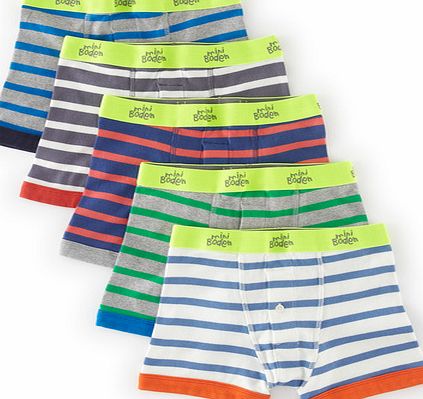 Mini Boden 5 Pack Boxers, Stripe 34574772