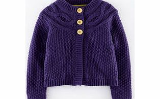 Mini Boden Cable Cardigan, Violet 34299578