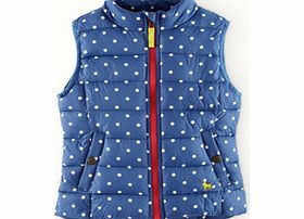 Mini Boden Chilly Days Gilet, Regatta Blue Spot,Hot Coral