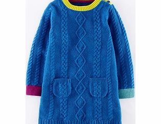 Mini Boden Cosy Cable Dress, Fountain Blue 34385476