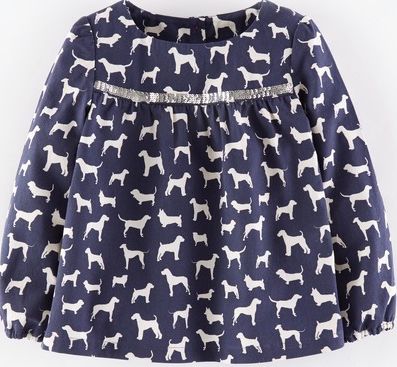 Mini Boden, 1669[^]35156983 Cosy Sequin Top Navy Walkies Mini Boden, Navy