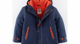 Mini Boden Fleece Lined Anorak, Storm,Navy/Red,Turf 34174813