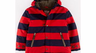 Mini Boden Fleece Lined Anorak, Storm,Turf,Navy/Red 34175240