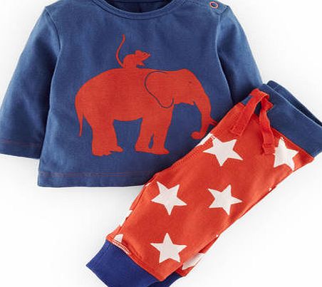 Mini Boden Logo Play Set Soft Navy/Elephant Mini Boden,