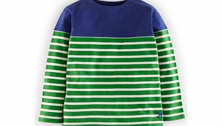 Mini Boden Mariner Breton, Tennis Green/Ecru