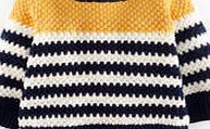 Mini Boden Nautical Jumper, Ecru/Navy/Ochre Stripe 34545301