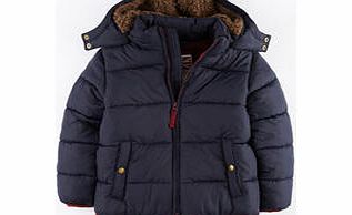 Mini Boden Padded Jacket, Midnight,Orange/Navy Star 34205153