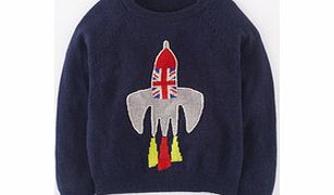 Mini Boden Patterned Jumper, Navy Rocket 34276733