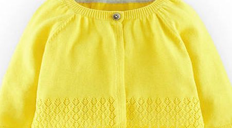 Mini Boden Pretty Pointelle Cardigan, Sunglow 34535807