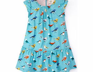 Mini Boden Pretty Printed Cord Dress, Duck Egg Garden