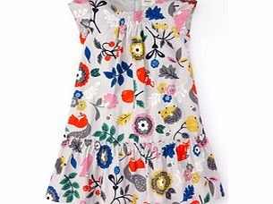 Mini Boden Pretty Printed Cord Dress, Silver Forest