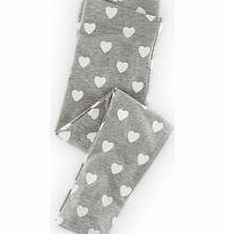 Mini Boden Printed Leggings, Grey Marl Sweetheart,Lido