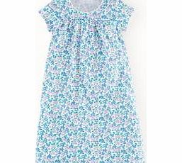 Mini Boden Printed Nightie, Polka Blue Meadow,Multi Animal