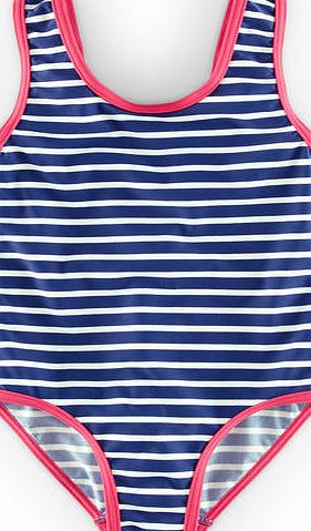 Mini Boden Printed Swimsuit, Blue 34501130