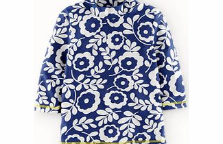 Mini Boden Rash Vest, Forget Me Not Daisy Vine,Pea