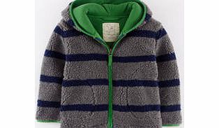 Mini Boden Sherpa Hoody, Grey Marl/Cadet Blue 34270496