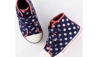 Mini Boden Spotty High Tops, Navy/Silver 34184531