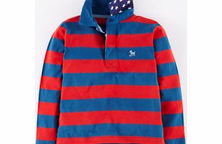 Mini Boden Super Soft Polo, Bright Marine/Fire