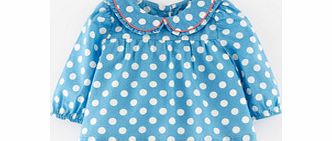 Mini Boden Sweet Printed Top, Cornflower Polka Dot,Blush