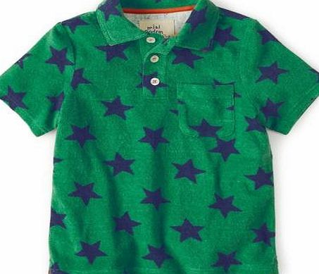 Mini Boden Towelling Polo, Green 34704056