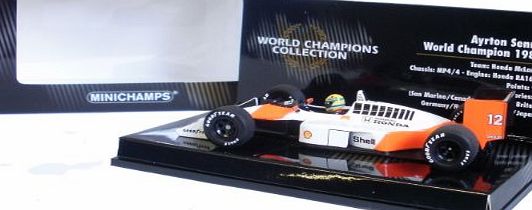 Minichamps McLaren MP4/4 1988 - Ayrton Senna 1988 F1 World Champion 1/43 Scale Die-cast Model