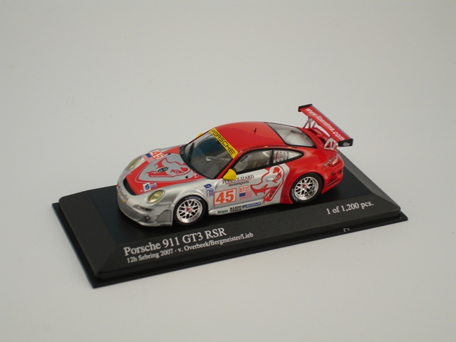 Minichamps Porsche 911 GT3 RSR Flying lizard 12H Sebring 2007