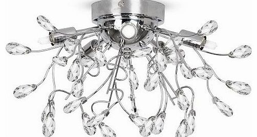 MiniSun Modern Chrome Jewel Ceiling Light Chandelier