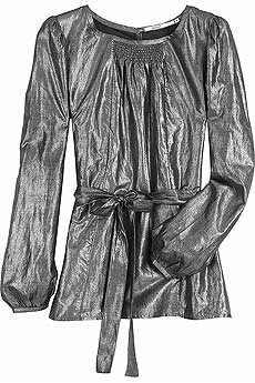 MINT jodi arnold Foil gauze smock blouse