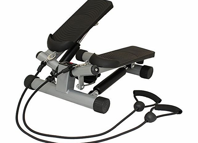 MiraFit Aerobic Mini Twist Stepper amp; Bungee Arm Cords - LCD Display