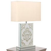 Mirror Damask brTable Lamp