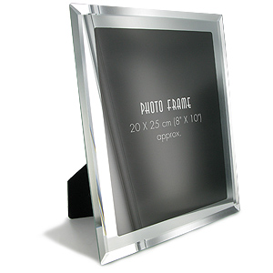 mirror Glass Bevelled Edge 8 x 10 Photo Frame