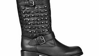 Bernie black studded boots