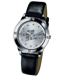 miss sixty Ladies Black Strap Watch