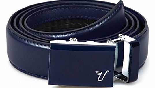 Mission Belt Co. Mission Belt Mens Ratchet Belt - Admiral - Deep Blue Buckle / Deep Blue Leather, Medium (33 - 35)