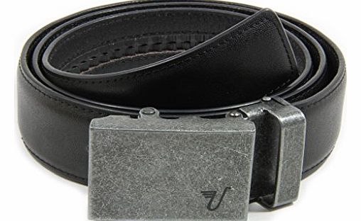 Mission Belt Co. Mission Belt Mens Ratchet Belt - Iron - Iron Buckle / Black Leather, Extra Large (39 - 42)