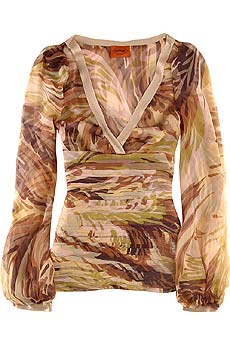 Missoni Granite deep V-neck blouse